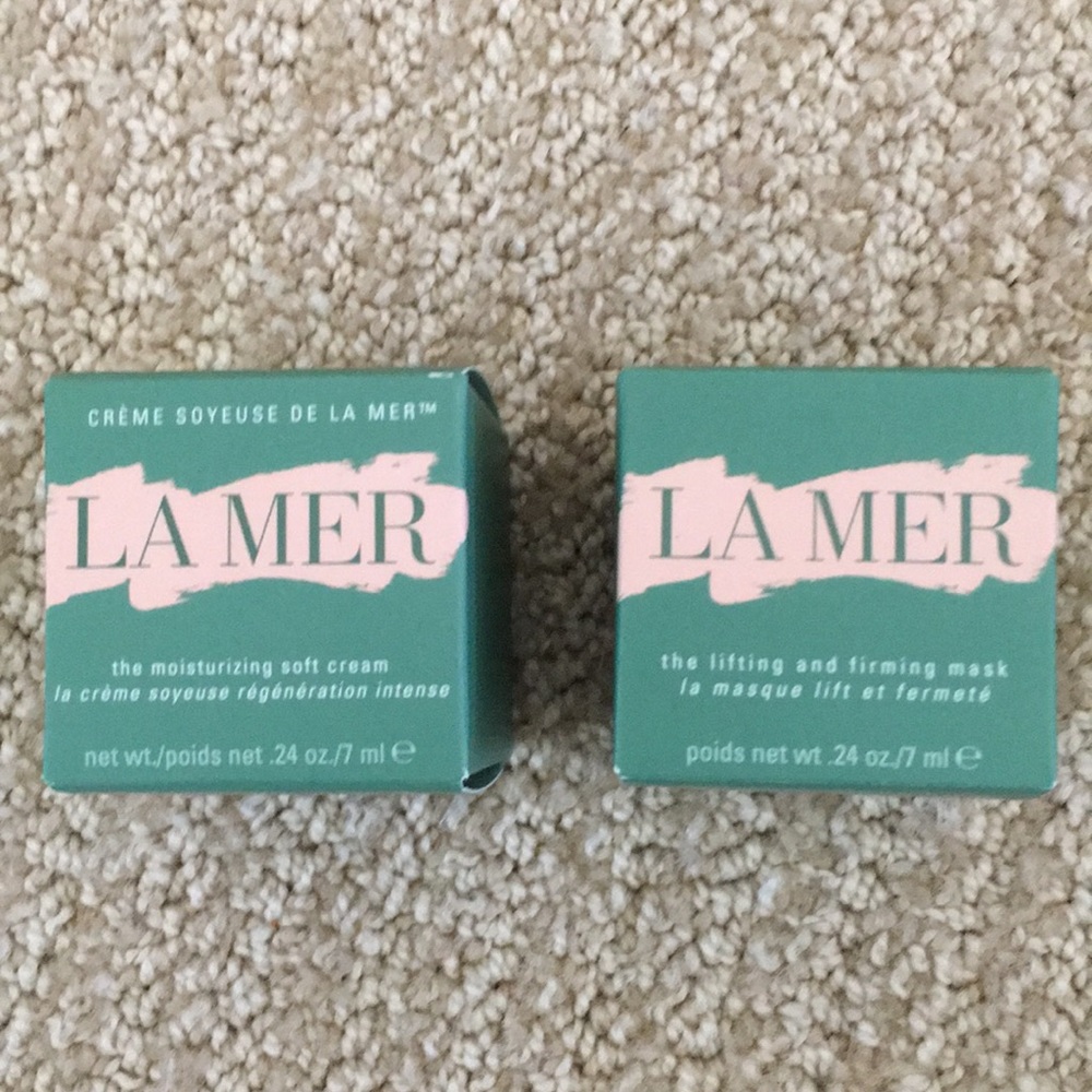 La Mer 2 beauty samples new in packaging